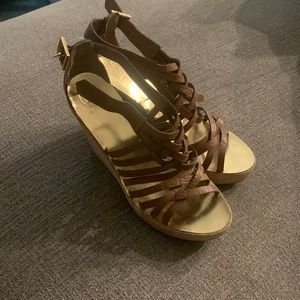 Tory Burch Wedge Leather Cork Wedge 10 10.5 11